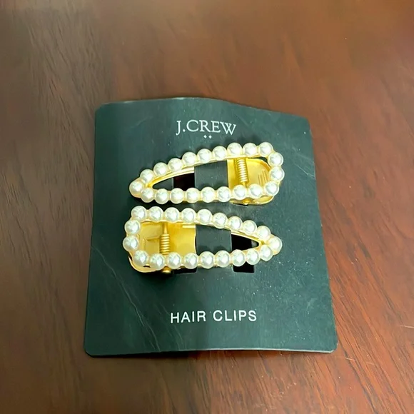 J. Crew | Accessories | J Crew Gold And Pearl Hair Clips  display picture 3